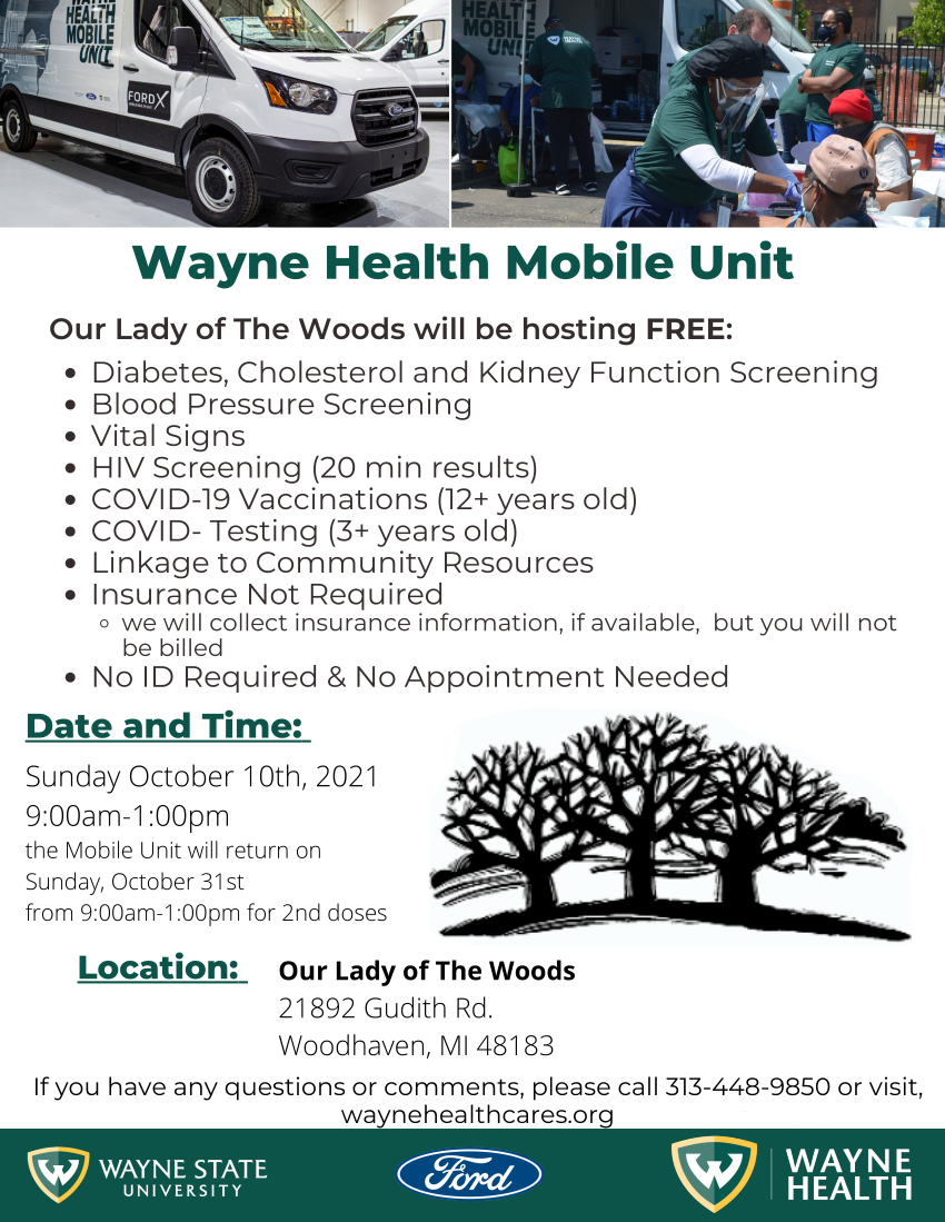 10-10 Our Lady of the Woods Vaccine Event